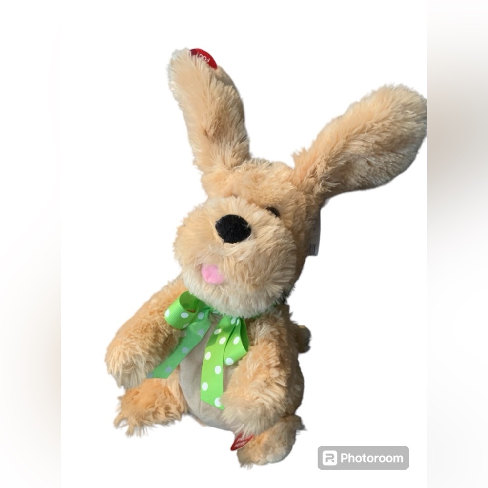Cuddle Barn Animated Plush Dog Toy Sings Happy And You Know It 11" Claps Hands